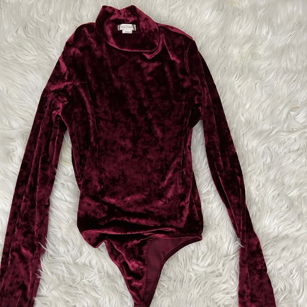 Fashion Nova Burgundy Bodysuit